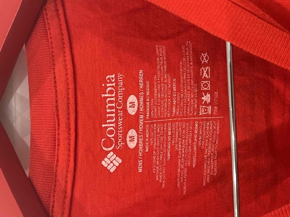 Columbia Mens Short Sleeve Red T Shirt Size M - Picture 3 of 5